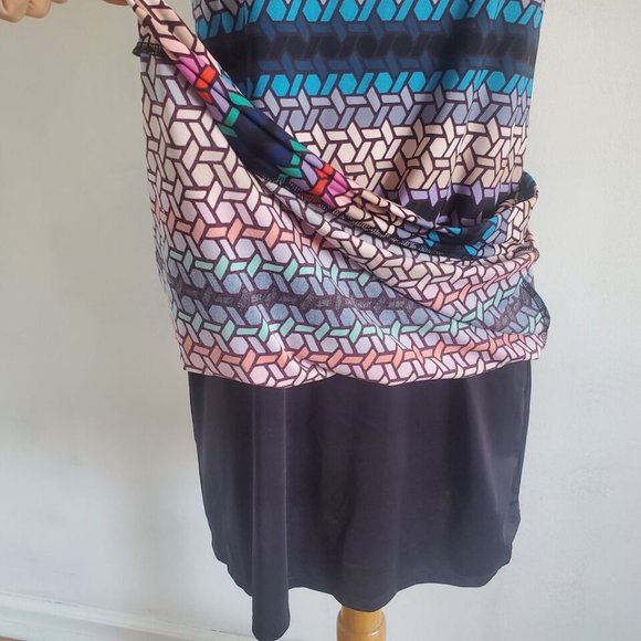 ($248) Trina Turk Women's Boho Macee Lupine Lattice Tank Dress Size 2 - Picture 7 of 10